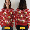 Sweatshirt moche de Noël personnalisé avec photo – « Que votre Noël soit poilu et lumineux » – Pull en laine unisexe – Cadeau de Noël pour propriétaires et amoureux des animaux