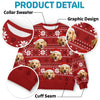 Sweatshirt moche de Noël personnalisé avec photo – « Que votre Noël soit poilu et lumineux » – Pull en laine unisexe – Cadeau de Noël pour propriétaires et amoureux des animaux