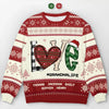 Les pulls chauds et l’amour de grand-mère font le duo parfait – Sweatshirt moche de Noël personnalisé pour la famille – Pull en laine unisexe – Cadeau de Noël pour mamie