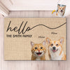 Paillasson décoratif personnalisé avec photo – « On sent déjà votre arrivée » – Décoration maison pour amoureux des chiens et chats – Cadeau de pendaison de crémaillère pour propriétaires et passionnés d’animaux