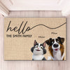 Notre doux foyer – Paillasson décoratif personnalisé chiens & chats – Décoration maison – Cadeau de pendaison de crémaillère pour propriétaires et amoureux des animaux