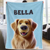 Chaque regard s’accompagne d’une queue qui remue – Couverture personnalisée chiens & chats – Cadeau pour propriétaires et amoureux des animaux