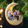 Ornement Photo En Acrylique Personnalisé – Cadeaux De Noël Ou D'anniversaire Pour Maman, Papa, Enfants – Je T'aime Jusqu'à La Lune