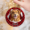 Ornement photo en céramique personnalisé – Cadeaux de Noël ou d’anniversaire pour les amoureux des chiens et des chats, propriétaires d’animaux – Les queues frétillent, les cœurs s’illuminent