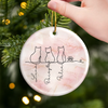 Ornement en céramique personnalisé – Cadeaux de Noël commémoratifs et de sympathie pour chats – Famille féline pour toujours