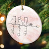 Ornement en céramique personnalisé – Cadeaux de Noël commémoratifs et de sympathie pour chats – Famille féline pour toujours