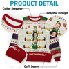 Sweatshirt moche unisexe personnalisé avec photo – Cadeaux de Noël ou d’anniversaire pour maman, papa, enfants – Glissez vers les fêtes avec style