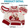 Sweatshirt moche unisexe personnalisé avec photo – Cadeaux de Noël ou d’anniversaire pour maman, papa, enfants – Porter les personnes que vous aimez le plus