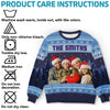 Sweatshirt moche unisexe personnalisé avec photo – Cadeaux de Noël ou d’anniversaire pour maman, papa, enfants – Plaisir en famille, fête réussie