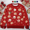 Sweatshirt moche unisexe personnalisé avec photo – Cadeaux de Noël ou d’anniversaire pour maman, papa, enfants – Parce qu’une photo ne suffit pas