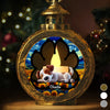 Ornement lanterne personnalisé – Cadeaux de Noël commémoratifs et de sympathie pour chiens – Les empreintes de pattes vivent dans nos cœurs
