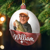 Ornement photo en acrylique personnalisé – Cadeaux de Noël ou d’anniversaire pour pêcheurs – Lancer des rêves sur des eaux tranquilles
