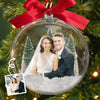 Boule de Noël en acrylique 3D personnalisée avec photo – Cadeaux d’anniversaire, de Noël et de mariage pour mari et femme, lui et elle – Rêves de mariage dans une boule à neige