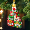 Ornement En Acrylique Personnalisé Avec Photo - Cadeaux De Noël Et D’Anniversaire Pour Maman, Papa, Frère, Sœur, Enfants - L’Amour De La Famille Illumine Noël