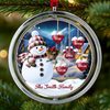 Ornement Rotatif En Acrylique Bonhomme De Neige Personnalisé - Cadeaux De Noël Et D’Anniversaire Pour Maman, Papa, Frère, Sœur, Enfants - La Joie Grandit En Ce Noël