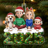 Ornement En Acrylique Personnalisé - Cadeaux De Noël Et D’Anniversaire Pour Famille, Amoureux Des Chiens Et Chats - Là Où L’Amour Se Rassemble