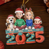 Ornement En Acrylique Personnalisé - Cadeaux De Noël Et D’Anniversaire Pour Famille, Amoureux Des Chiens Et Chats - L’Amour Vit Ici