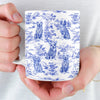Mug Personnalisé - Cadeaux D’Anniversaire Pour Amoureux Des Chiens, Papa Et Maman Chiens - Sirotez Avec Style, Aboyez En Bleu