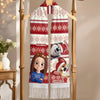 Écharpe En Laine Personnalisée Avec Franges - Cadeaux De Noël Et D’Anniversaire Pour Amoureux Des Chiens, Papa Et Maman Chiens - Maman À Fourrure