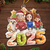 Ornement En Acrylique Personnalisé - Cadeaux De Noël Et D’Anniversaire Pour Famille, Amoureux Des Chiens Et Chats - Santé À L’Amour Familial