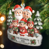 Ornement En Acrylique Personnalisé - Cadeaux De Noël Et D’Anniversaire Pour Grand-Père, Grand-Mère - Les Sourires Brillent En Attendant Le Père Noël
