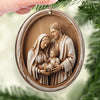 Ornement en Bois – Cadeaux de Noël Catholiques pour Tous les Croyants, Amoureux de Jésus – Bénédictions de la Sainte Famille