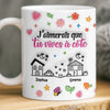 Mug Personnalisé À Effet Imprimé 3D Gonflé - Cadeaux D’Anniversaire Pour Maman, Fille - Deux Maisons, Un Seul Cœur