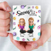 Mug Personnalisé À Effet Imprimé 3D Gonflé - Cadeaux D’Anniversaire Pour Meilleures Amies, Femmes, Sœurs, BFF - Caféine Et Confidences