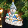 Ornement Acrylique Bonhomme De Neige Personnalisé - Cadeaux De Noël Et D’Anniversaire Pour Grand-Père, Grand-Mère - Ensemble Nos Cœurs Trouvent Leur Maison