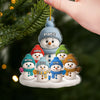 Ornement Acrylique Bonhomme De Neige Personnalisé - Cadeaux De Noël Et D’Anniversaire Pour Grand-Père, Grand-Mère - Ensemble Nos Cœurs Trouvent Leur Maison