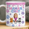 Mug Personnalisé À Effet Imprimé 3D Gonflé - Cadeaux D’Anniversaire Pour Amoureux Des Chiens, Papa Et Maman Chiens - L’Amour Se Rassemble Avec Des Pattes Et Des Cœurs