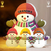 Boîte lumineuse bonhomme de neige personnalisée – Cadeau de Noël pour les grands-parents