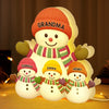 Boîte lumineuse bonhomme de neige personnalisée – Cadeau de Noël pour les grands-parents