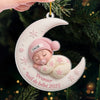 Ornement En Acrylique Personnalisé - Cadeaux De Noël, De Naissance Ou De Révélation De Genre Pour Nouvelles Mamans, Nouveaux Papas, Nouveaux Parents - Je T’Aime Jusqu’à La Lune Et Retour