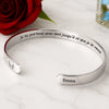 Bracelet Jonc En Acier Inoxydable Gravé Personnalisé - Cadeaux D’Anniversaire Pour Maman, Fille - Un Lien Qui Brille Pour Toujours