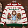 Sweatshirt De Noël Laid Unisexe Personnalisé - Cadeaux De Noël Pour Amoureux Des Livres, Rats De Bibliothèque, Lecteurs - Le Père Noël Sait Que Je Préfère Lire