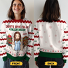 Sweatshirt De Noël Laid Unisexe Personnalisé - Cadeaux De Noël Pour Amoureux Des Livres, Rats De Bibliothèque, Lecteurs - Le Père Noël Sait Que Je Préfère Lire