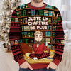 Sweatshirt De Noël Laid Unisexe Personnalisé - Cadeaux De Noël Pour Amoureux Des Livres, Rats De Bibliothèque, Lecteurs - Cloches De Traîneau Et Odeur De Pages
