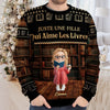 Sweatshirt De Noël Laid Unisexe Personnalisé - Cadeaux De Noël Pour Amoureux Des Livres, Rats De Bibliothèque, Lecteurs - Passez Un Petit Noël Littéraire