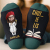 Chaussettes Personnalisées Avec Photo - Cadeaux D'anniversaire, De Noël Ou De Mariage Personnalisés Pour Mari Et Femme, Pour Elle Et Lui, Pour Couples - Un Chapitre Se Ferme, Le Rêve Continue