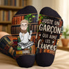 Chaussettes Personnalisées - Cadeaux Pour Amoureux Des Livres, Rats De Bibliothèque, Lecteurs - Dans Les Livres, La Vie Est Infinie