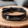 Bracelet Personnalisé Avec Photo - Cadeaux De Noël Et De Souvenir Pour La Perte D’Une Maman Ou D’Un Papa - Parti Trop Tôt, Mais Jamais Oublié