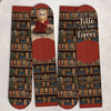 Chaussettes Personnalisées – Cadeaux Personnalisés pour Amoureux des Livres, Rats de Bibliothèque et Lecteurs Passionnés – Juste Une Fille Perdue Entre Les Lignes