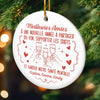 Ornement En Céramique Personnalisé – Cadeaux De Noël Et D’Anniversaire Personnalisés Pour La Meilleure Amie, Les Sœurs, Les BFF – Cœurs Liés, Rires Sans Fin