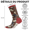 Chaussettes Personnalisées - Cadeaux Pour Amoureux Des Livres, Rats De Bibliothèque, Lecteurs - Marque-Page De Mon Cœur