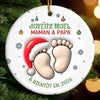Ornement En Céramique Personnalisé – Cadeaux De Noël, De Baby Shower Et De Révélation De Genre Pour Nouvelles Mamans, Nouveaux Papas, Nouveaux Parents – Bienvenue Dans Ton Petit Monde