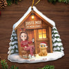Ornement En Acrylique Personnalisé – Cadeaux De Noël Et D’Anniversaire Personnalisés Pour La Famille, Les Amoureux Des Chiens Et Des Chats – Rien Que Moi, Mon Chat Et La Paix