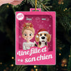 Ornement Acrylique Personnalisé – Cadeau Unique De Noël Ou D’Anniversaire Pour La Famille Et Les Amoureux Des Animaux – Un Lien Inébranlable.