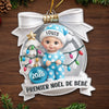 Ornement De Noël En Acrylique Personnalisé Pour Premier Noël – Cadeaux De Noël, Baby Shower Et Révélation De Genre Pour Nouvelles Mamans, Nouveaux Papas, Nouveaux Parents – Joie Enveloppée D’Amour