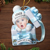 Ornement De Noël En Acrylique Personnalisé Avec Photo – Cadeaux De Noël, Baby Shower Et Révélation De Genre Pour Nouvelles Mamans, Nouveaux Papas, Nouveaux Parents – Petite Étoile De Notre Nuit De Fête
